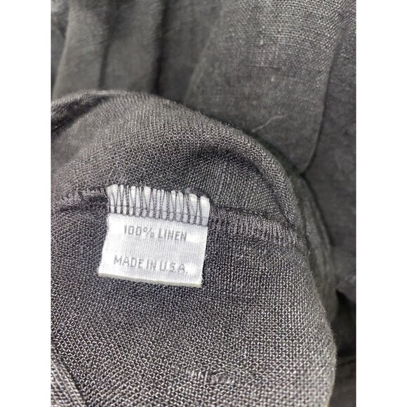 Bryn Walker Jacket Black Button Up Pockets Linen Langenlook Medium - Picture 8 of 8